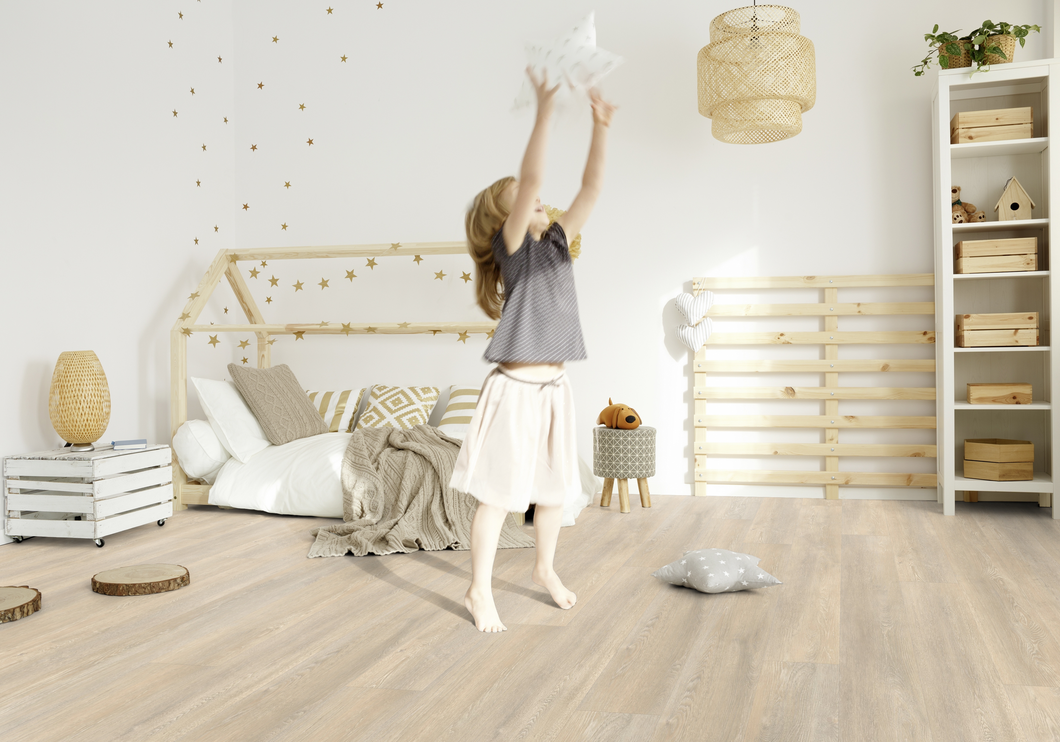 Gerflor Dekor Empire Sand - Kinderzimmer Mädchen mit Stern