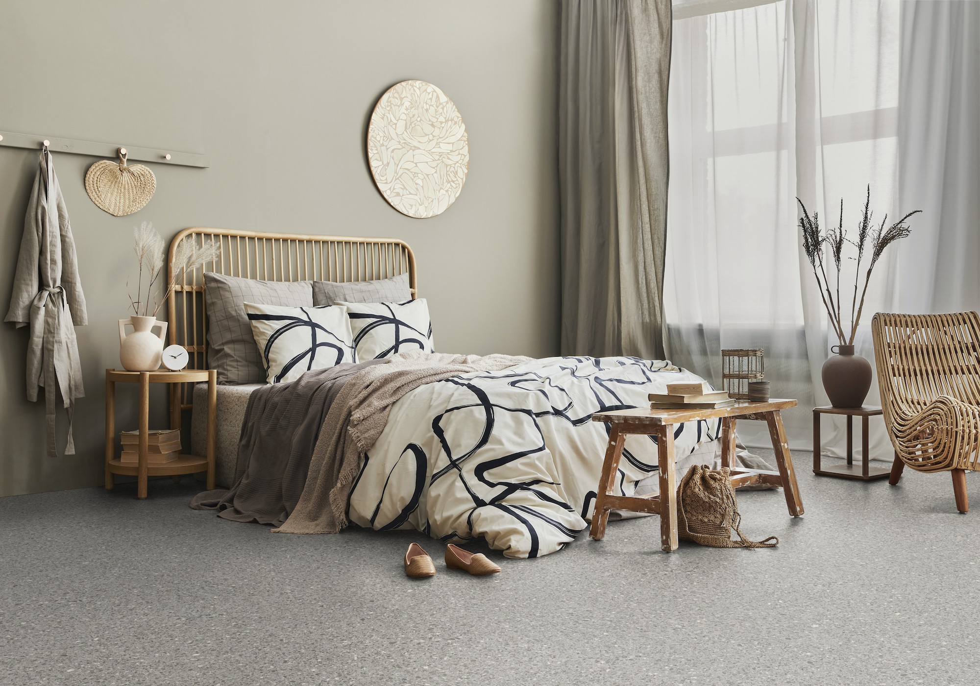 Gerflor Dekor Terrazino Mineral - Schlafzimmer in Holzoptik Gerflor Dekor Terrazino Mineral - Schlafzimmer in Holzoptik