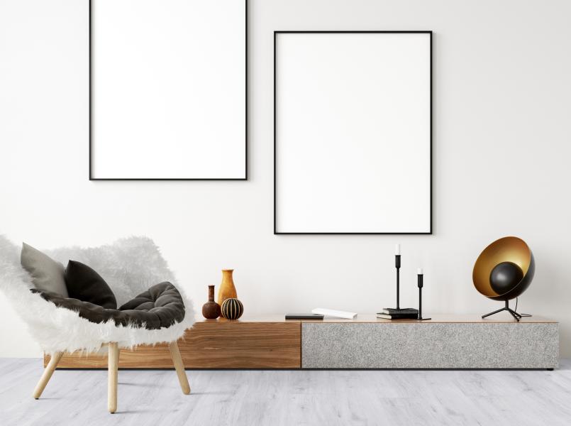 Gerflor Dekor Sunny White - Wohnzimmer Weiße Bilderrahmen Gerflor Dekor Sunny White - Wohnzimmer Weiße Bilderrahmen