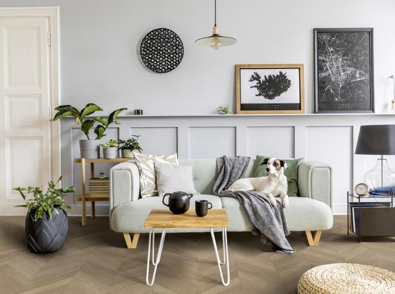 Gerflor Dekor Azay Gold - Mintfarbiges Sofa